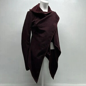 Lululemon Presence Of Mind Jacket Velvet Sherpa Bordeaux Maroon Red Drama Size 4